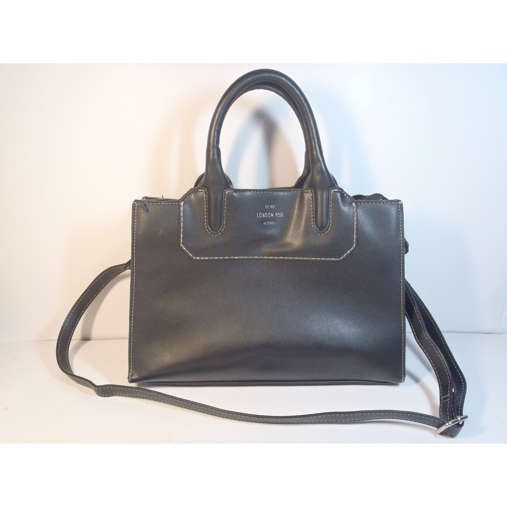 Black London Fog faux leather purse/shoulder bag